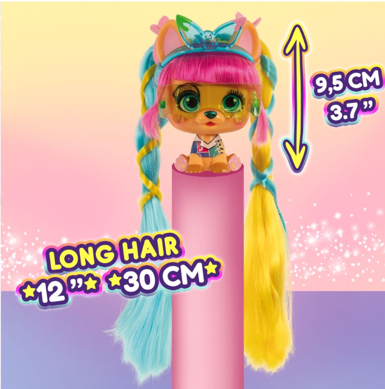 VIP Pets Color Boost - Comprend 1 poupée VIP Pets, 9 surprises, 6 accessoires