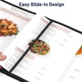 thumbnail image 2 of WeChef 30 pack 8.5"x11" Restaurant Menu Book Covers 3 Page 6 View Book Style for Cafe Hotel Bar Black, 2 of 11