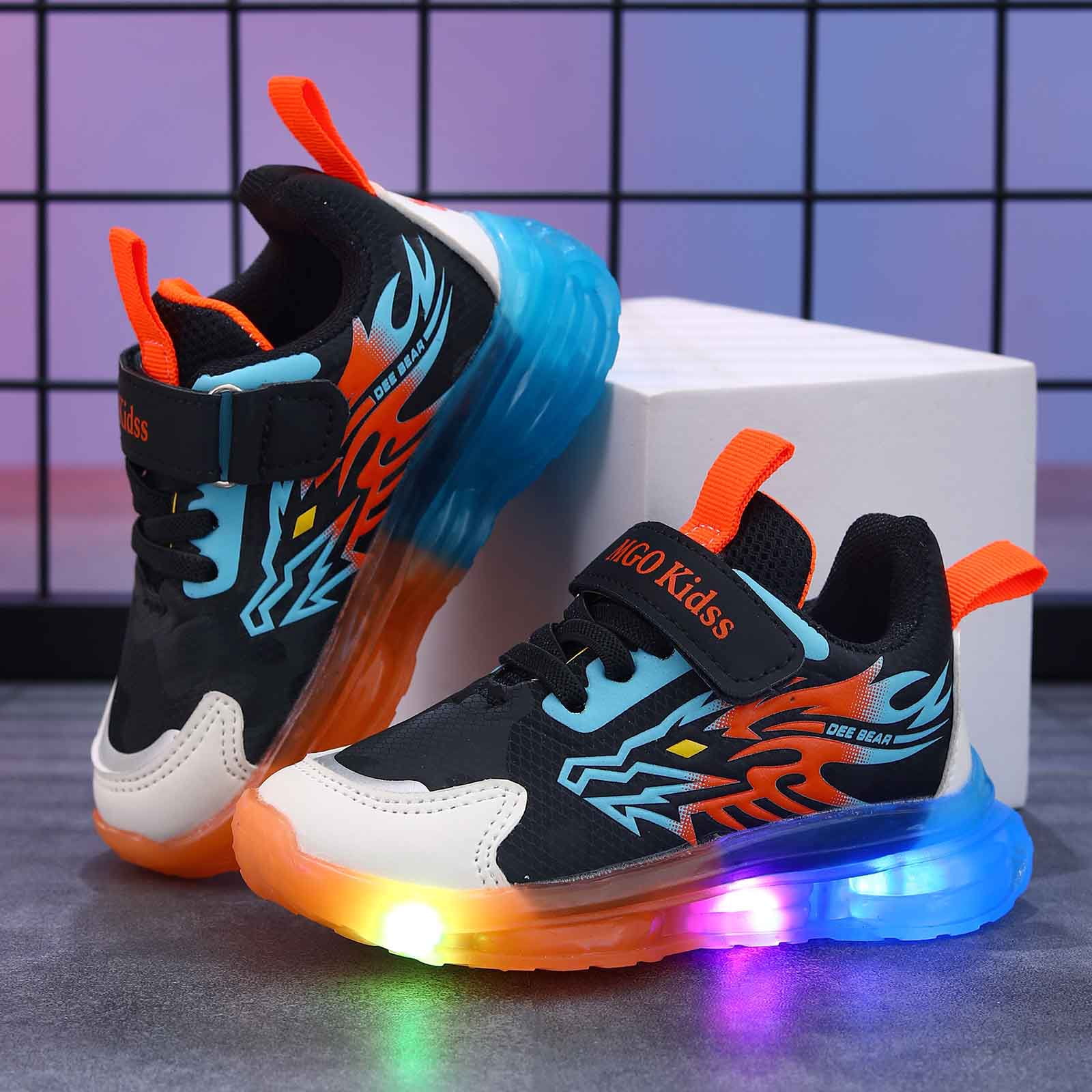 Light up Shoes Toddler Boys Flashing LED Tennis Sneakers Little Kids Luminous Walking Running Shoes