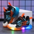 thumbnail image 4 of Kogui Girls Light Up Shoes Sneakers Kids Shoes with Trendy Styles Fashion Boys ShoesSize 10 (Orange,Little Kids 10), 4 of 9