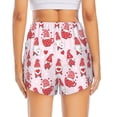 thumbnail image 2 of Lsque Valentine Gnomes Printed Women's Running Shorts with Liner Pockets,Elastic Quick Dry Workout Athletic Gym Yoga Shorts,Womens High Waist Shorts-, 2 of 9