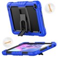 thumbnail image 6 of Rugged Case For Lenovo Tab M10 Gen 3 – 3-Layer Protection Shockproof Stand Cover with Screen Protector, Adjustable Stand & Shoulder Strap -- Darkblue, 6 of 9