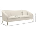 thumbnail image 5 of Pemberly Row Modern / Contemporary Upholstered Cream Velvet Sofa, 5 of 5