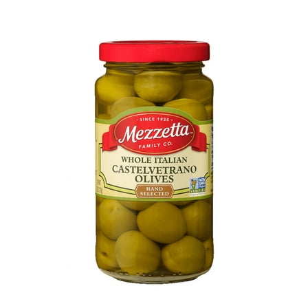 Pack of 6, Mezzetta Whole Italian Castelvetrano Olives, 10 oz