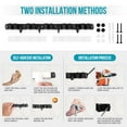 thumbnail image 7 of Broom Mop Holder Wall Mount with 5 Slots 4 Hooks Broom Hanger Self Adhesive Matte Steel Garage Rack, 7 of 7