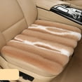 thumbnail image 5 of Car Seat Cushion Winter Warm Short Plush 45x45cm Thick Seat Cushion Vertical Stripe Pattern Front Single Seat, 5 of 6