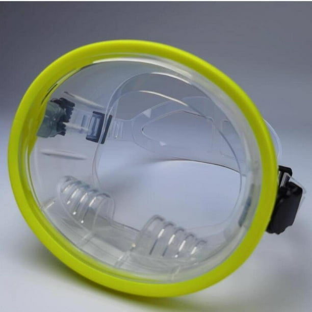 Gafas de buceo de una sola lente gafas de natación gafas de natación con máscaras de snorkel de snorkel de snorkel ovales para buceo para buceo Amarillo