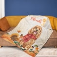 thumbnail image 4 of Happy Thanksgiving Cocker Spaniel with Turkey Pumpkins Autumn Vibes Cozy Fleece Blanket Cockers Dog Lover Gifts Warm Soft Throw Blanket - 12018, 4 of 5