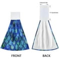 thumbnail image 4 of SKYSONIC 12"x17" Hanging Kitchen Hand Towels Dishcloths Sets with Loop, Hand Drawn Watercolor Fish Scale Absorbent Hand Towels 2 Piece Sets Blue Fish Tail, 4 of 6