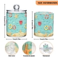 thumbnail image 5 of Yayeee 2 Pack Qtip Holder Bathroom Cotton Swab Canister with Lid Clear Dispenser Set, Blue Beach Pattern, 5 of 6