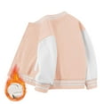 thumbnail image 2 of CAICJ98 Kids Baby Baseball Varsity Jacket Boys Girls Bomber Jacket Toddler Long Sleeve Button Down Letterman Jacket Outwear Coat Fall Winter Clothes (Pink,4-5 Years), 2 of 4