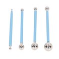 thumbnail image 1 of Ccdes Fondant Decorating Tools,Fondant Tools,4Pcs Fondant Ball Tool 2 Way Stainless Steel Ball Nonslip Handle Food Grade BPA Free Metal Ball Fondant Tool, 1 of 8
