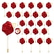 thumbnail image 1 of Uxcell 24pcs Wine Red Rose Boutonnieres Pins for Wedding Formal Party, 1 of 6