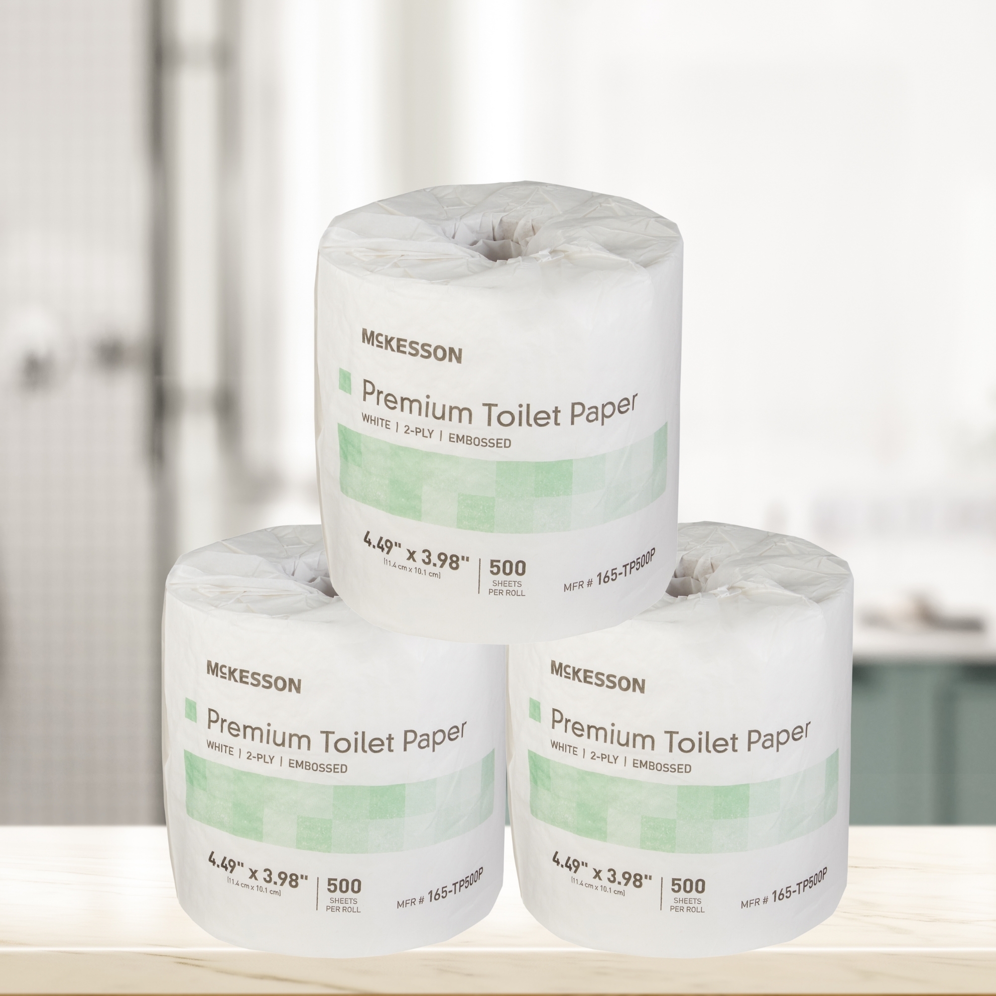 McKesson Toilet Paper, White, 2-Ply, Premium, Eco-Friendly, 1 Roll, 80 Packs, 80 Total