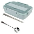 thumbnail image 1 of Boîte à Lunch, Boîte Bento Légère Compacte 4 Compartiments pour École Bureau Extérieur Bleu, 1 of 8