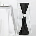 thumbnail image 2 of BalsaCircle 5 Black Accordion Crinkle Taffeta Chair Sashes Wedding Party, 2 of 8