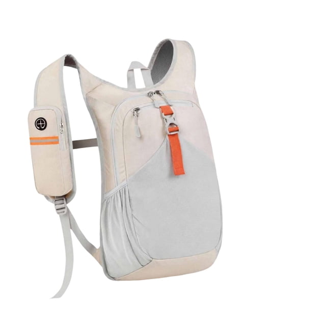 Mochila de senderismo, material de poliéster duradero, ligera, plegable, impermeable, Beige
