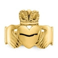 thumbnail image 5 of Real 14kt Yellow Gold Polished Ladies Claddagh Ring Size: 6; for Adults and Teens; for Women and Men, 5 of 5