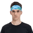 thumbnail image 6 of Sports Headbands Sweat Absorbing Breathable Hair Head Bands for Running Fitness Gym, Fish Scale Pattern, 6 of 7
