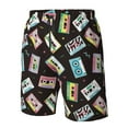 thumbnail image 5 of Kdxio Colorful Retro Tape Pattern Mens Casual Shorts - Drawstring Summer Beach Sports Shorts for Men, 5 of 9
