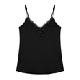 thumbnail image 5 of Perfectbot Women's Plus Size Lace Trim V-Neck Cami, Flowy Casual Spaghetti Strap Tank Top Sizes L-4X, 5 of 6
