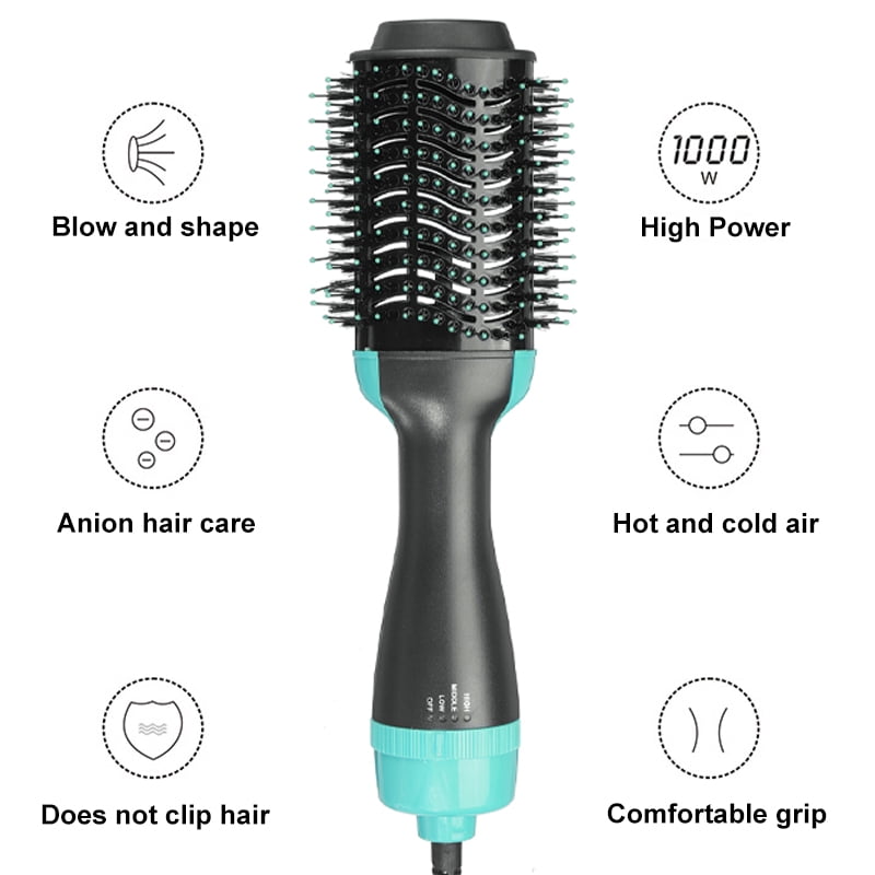 3 in 1 Hair Dryer Brush One Step Hot Air Brush Volumizer Blow Straightener Curler Professional Curling Iron Hair Styler Comb