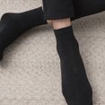 thumbnail image 4 of Women's Casual Crew Socks, Women's Value, Crew Soft Moisture-Wicking Socks-black, 4 of 5