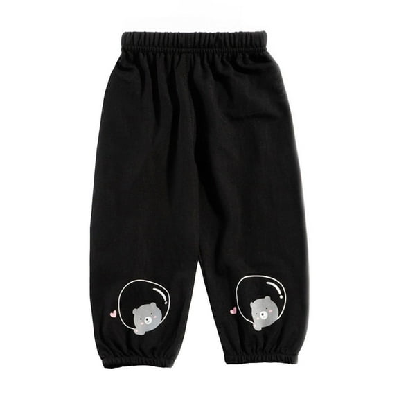 FYDUU Kids Casual Pants Baby Boys Girls Pants Summer Cratoon Print Toddler Pull On Jogger Pants Loose Sweatpants Trousers 18-24 Months