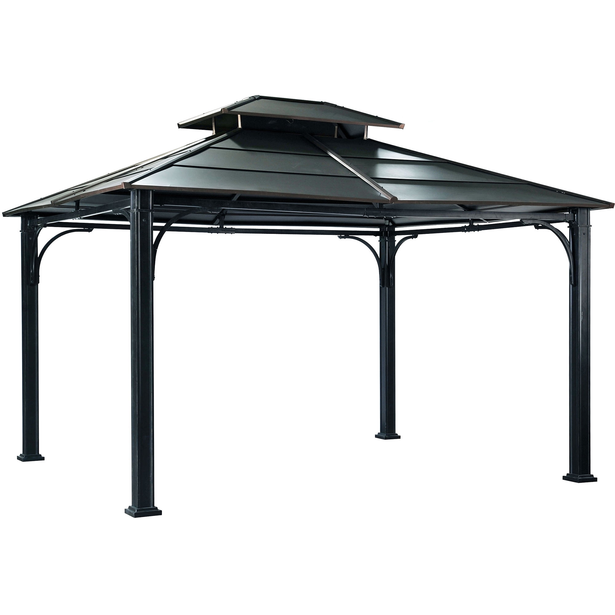 Sunjoy Woodhaven Hardtop Gazebo, Black by Sunjoy Industries Group Limited