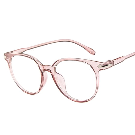 GJX Oval Candy Color Non-prescription Eyeglasses Women's Stylish Clear Lens Eyewear