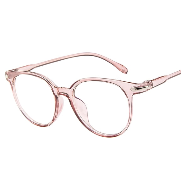 GJX Oval Candy Color Non-prescription Eyeglasses Women's Stylish Clear Lens Eyewear