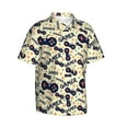 thumbnail image 3 of Xecao Game Controller print Hawaiian shirt - a stylish short-sleeve button-down for men, perfect for casual beach and tropical outings., 3 of 9