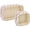 Clear, 2PCS - Dusty Pink Checkered, variant on Fammart 2 Pieces Travel Makeup Bag, Checkered Cosmetic Bag Make Up Organizer Case for Women, Small Toiletry Bag Skincare Pouch for Toiletries Accessories Brushes
