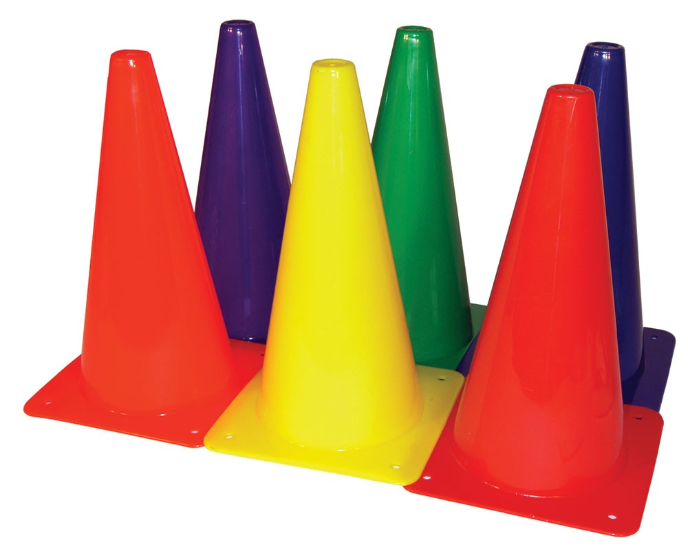 15" 6Color Plastic Cones