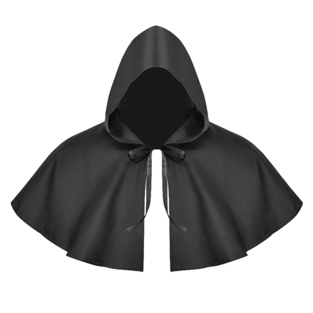 Capa Medieval con capucha para Halloween Perfecl Negro