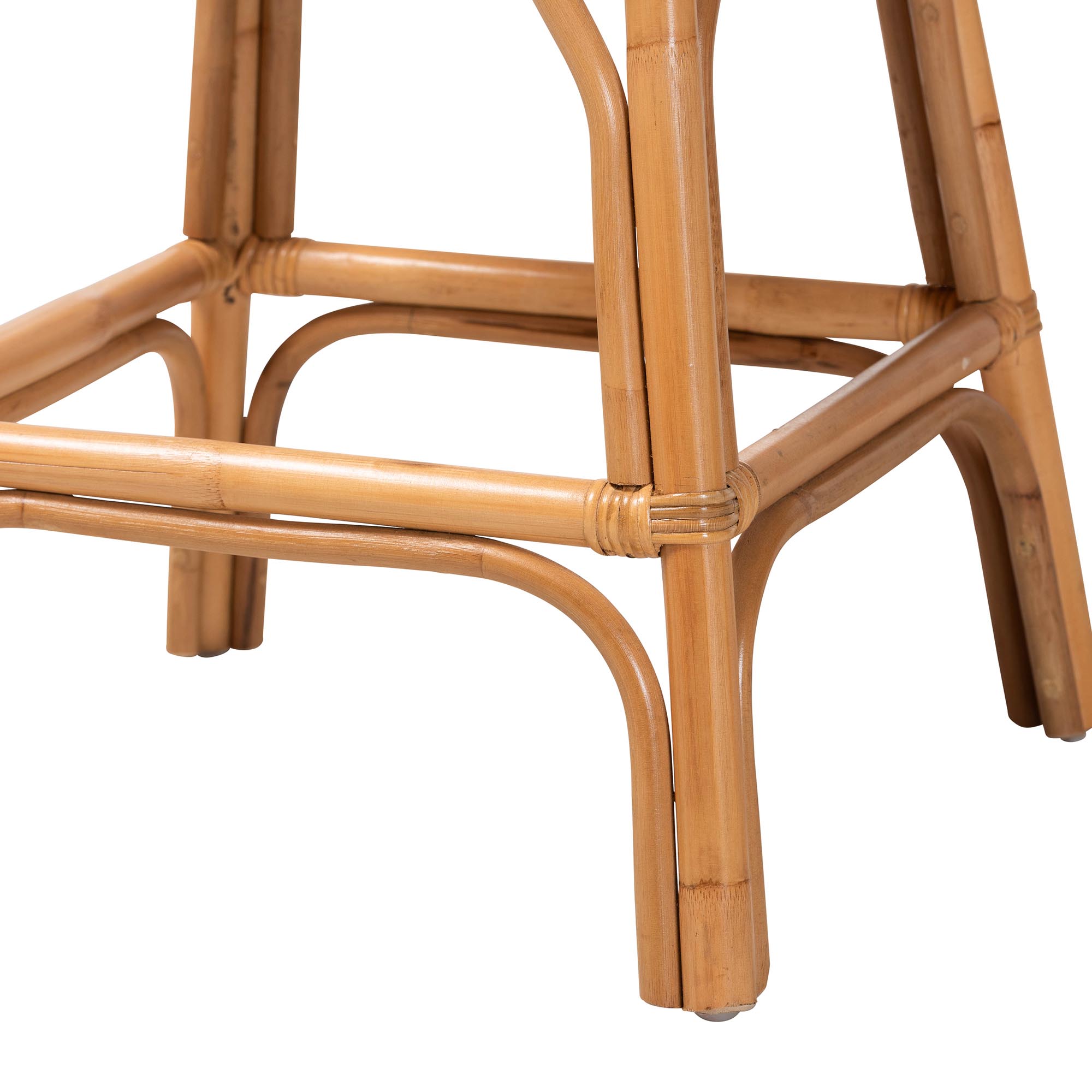 bali & pari Adam Boho Counter Stool, Counter Height, Light Honey