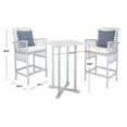 thumbnail image 5 of SAFAVIEH Outdoor Collection Pate 3-Piece Bar Table Bistro Set Grey/Beige/ Navy, 5 of 7