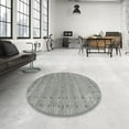 thumbnail image 4 of Ahgly Company Machine Washable Indoor Round Contemporary Dark Goldray Area Rugs, 5' Round, 4 of 7