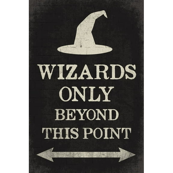 Wizards Only Beyond This Point Poster Print