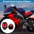 thumbnail image 2 of Unique Bargains Motorcycle Front Fork Frame Sliders Falling Protection Wheel Crash Protector Scooter Moped Aluminum Alloy Red 2 Pcs, 2 of 6