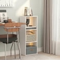 thumbnail image 2 of Furinno LUDER 3-Cube LED Lights Bookcase 9.3 x 12 x 31.5. White, 2 of 5