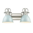thumbnail image 2 of Duncan 2 Light Bath Vanity Pewter with Seafoam Shades, 2 of 5