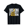 thumbnail image 1 of Camiseta Visión Creatividad Pasión - Divertida camiseta negra unisex, 1 of 6
