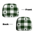 thumbnail image 4 of Goofa Green White Lumberjack Plaid Pattern 2 PCS Car Headrest Cover, Headrest Protector,Universal Interior Car Accessories, 4 of 6