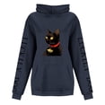 thumbnail image 5 of EHQJNJ Sweat à Capuche Surdimensionné pour Femmes Cœur Imprimé Chat et Chien Réchauffant Décontracté à Cordon Sweat à Capuche Zippé pour Femmes Pull Graphique, 5 of 5