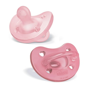 Chicco PhysioForma Orthodontic Silicone Pacifier Pink 6-16m 2pk, New