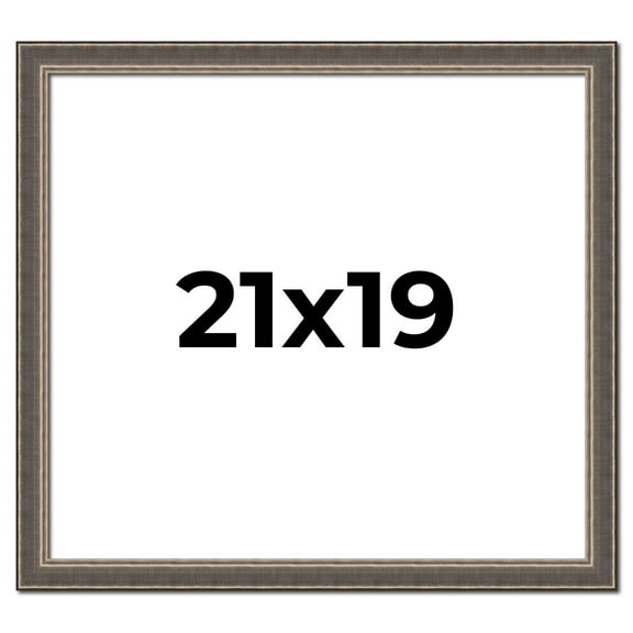 21x19 Frame Silver Real Wood Picture Frame Width 1.25 Inches | Interior Frame Depth 0.5 Inches |