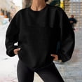 thumbnail image 2 of hotojiny Sweatshirts for Women Casual Crew Neck Knit Pullover Tops Long Sleeve Loose Lightweight Sweatshirt, 2 of 7