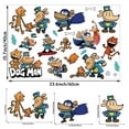 thumbnail image 2 of 20 Pcs For Dogs Man Theme Wall Stickers – Cartoon Character Wall Decals for Bedroom, Living Room, Playroom Decor, 15.7x23.6 Inch, 2 of 5