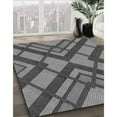 thumbnail image 2 of Ahgly Company Indoor Square Patterned Gunmetal Gray Area Rugs, 3' Square, 2 of 6